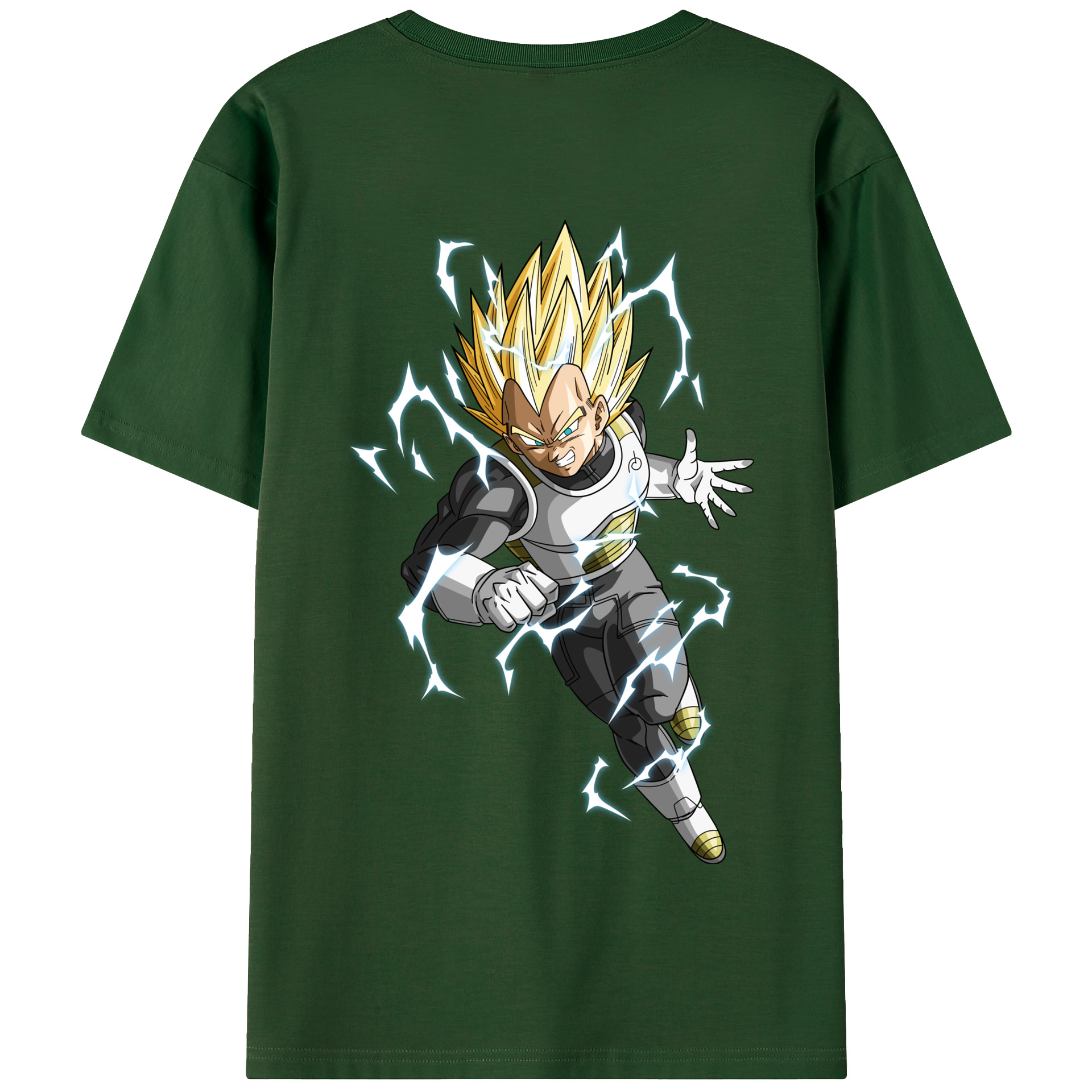 （画像用） ドラゴンボール ベジータ四世（Bejīta Yonsei）DRAGON BALL Vegeta IV 綿100％半袖Tシャツ（背面プリント）